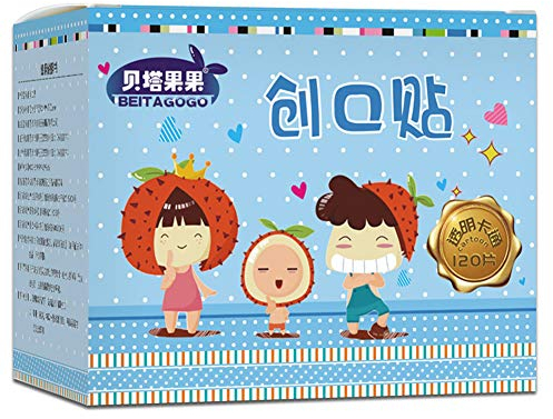 120 Stücke Cartoon Bandage Pflaster Wasserdichte Atmungsaktive Bandagen Wundpflaster, Kinderpflaster Niedlicher Pflaster Blutstillung Klebebänder Erste-Hilfe-Notfall-Kit für Kinder