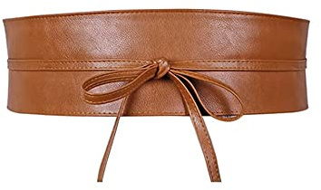 Liitata Damen Breiter Wickelgürtel Bindegürtel Obi Gürtel Leder Taille Band Taillengürtel Mode Kleidgürtel Cinch Gürtel Bogengürtel für Kleid Pullover Mantel Passen