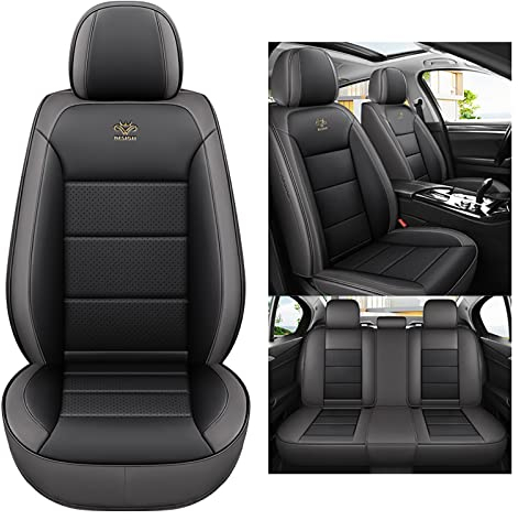 nenyan Autositzbezüge Komplett Set Universal | Schonbezüge für Mercedes Benz W204 W211 W210 W124 W212 W202 W245 W163 Cla Gls Gla Glc A/B/C/E-Klasse | Auto Sitzbezüge Grau