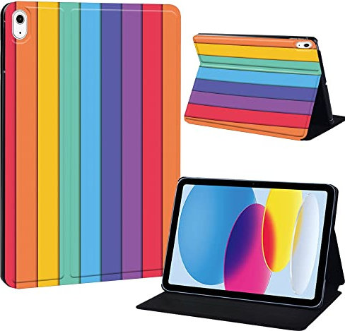 Printed Tablet Case for iPad 10th Generation 2022 10.9 Inch, Slim Hard Back 10th Gen Cover iPad Protective Smart Stand Case for iPad 10 Generation 10.9 (color chart)