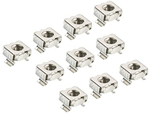 PATIKIL M5 Gabbia Dadi Carbonio Acciaio Nichel Placcato per Server Cremagliera Armadi, Argento Tono 30pz