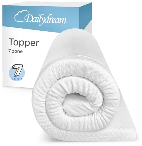 Dailydream Komfortschaum Matratzentopper Model L/XL, 180x200x6cm, Edition 7-Zone