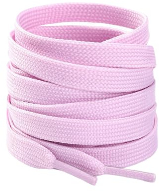 Boolavard 2 par premium platta skosnören för sneakers, skosnören för sneakers, atletiska skosnören 8 mm breda, Ljuslila, 115cm
