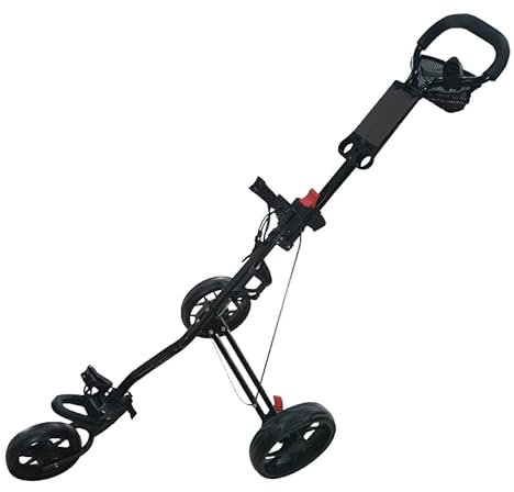GolfRolfe 14378 Golf Trolley in schwarz mit schwarzen Reifen