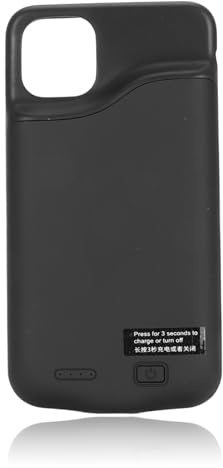Dpofirs Ladehülle for 11, Schlanke 6000 mAh Akkuhülle mit 360° Schutz und Wiederaufladbarem, Erweitertem Akkuladegerät for 11, Reise Notladegerät (Schwarz)