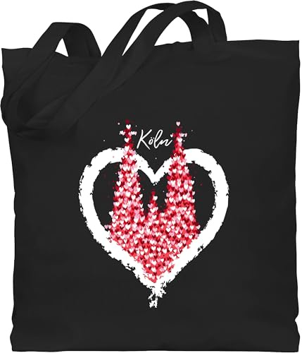 Shirtracer - Baumwolltasche - & Fasching - Taschen - Kölner Dom Köln Rot Weiss Karneval I Kölle I Fastnacht I Fasnacht I Fasnet