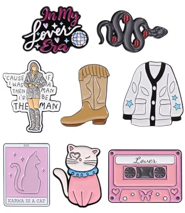 beyonday Creative Singer Enamel Pins with Velvet Bag, Lyrics Album Inspired Pins for Fans Concert Friendship Brooch Music Lapel Pins on Backpacks Clothes Jeans Hats Gifts for Enthusiasts Women Girls