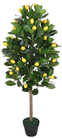 Lacers SMARAGDLINE Künstlicher Zitronenbaum 120cm Kunstpflanze, realistische Optik, für Wohnzimmer, Schlafzimmer, Büro, Balkon, langlebig, pflegeleicht Dekopflanze (JWS2657)
