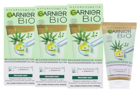 3x Garnier Gel Creme feuchtigkeitsspendend Bio Hanf je 50ml regeneriert die Haut