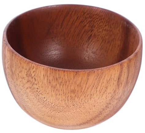 WATIIFUFU 1pezzi Ciotola di Legno per Casa Ciotola da Cucina per Cibo Insalatiera Naturale Legno Intero Non Screpolato Spessa e Resistente