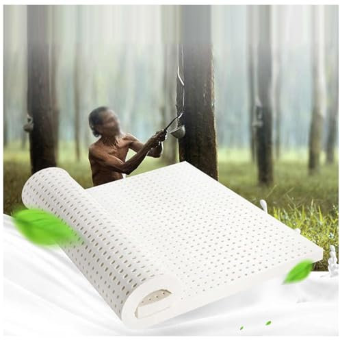 Matratzenauflage aus Naturlatex, Premium-Latex mit Bio-Matratzenbezug, 15,2 cm, für außergewöhnlichen Komfort, langlebig, fest federnd, 15,2 cm, 90 x 200 cm