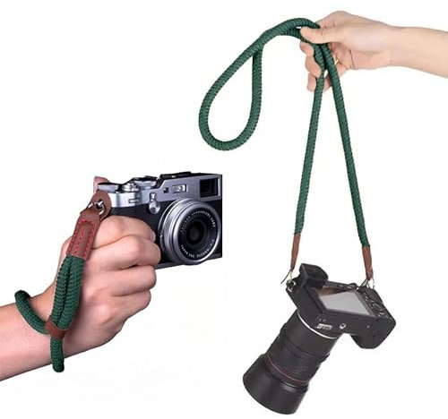 Reflex Camera Universal Camera Neck/Shoulder Strap 40 & Hand Wrist Strap 9 for DSLR/Mirrorless Cameras Premium Soft Cotton/Nylon Rope with Microfibre Leather Finish for Canon, Olympus, Sony & More