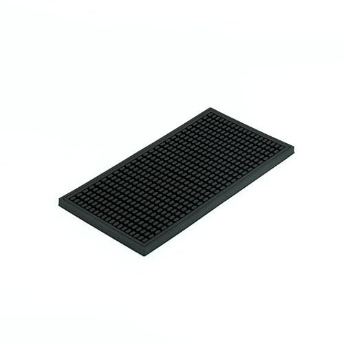 NEOUZA Tapis de bar en silicone pour comptoir, résistant à la chaleur et aux déversements, dessous de verre moderne de style minimaliste pour bar à domicile, bar et café (15 × 30 cm, moyen/noir)