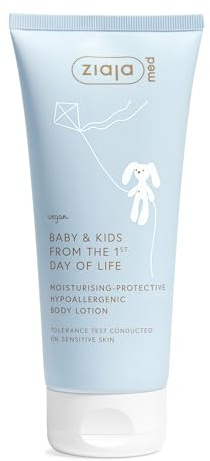 BABY & KIDS Loción Corporal Hidratante y Protectora Hipoalergénica | Desde el Nacimiento | Sin Perfume | 98% Ingredientes de Origen Natural | Con Manteca de Karité de ZIAJA MED