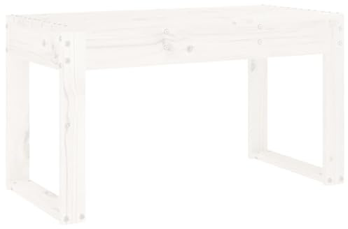 Homvdxl Gartenbank 80x38x45cm Einfache Holz Parkbank Balkonbänke Gartenmöbel Weiß