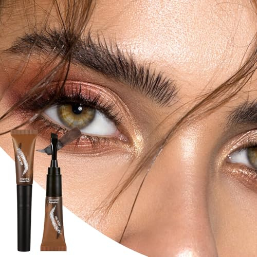 Color de cejas - Mancha de tinte de cejas impermeable profesional | Fórmula de tintado semipermanente de larga duración y seco rápida para cejas naturales, kit de maquillaje vegano de maquillaje