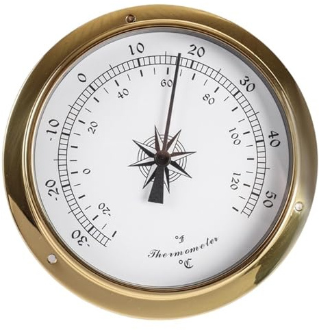 Termometro barometro igrometro da parete da 115 mm, orologio, orologio, stazione meteorologica, for interni ed esterni per interni ed esterni(Color 2)