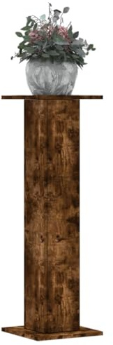 Generico Supporti per Piante 2 pz Rovere Fumo 30x30x95 cm in Truciolato,Marrone,18.1kg,3307877
