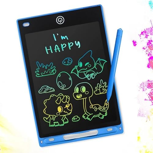 Kids Drawing Tablet - Kids Light Up Tablet - LCD Writing Light with Stylus - Erasable Magic Slate - Baby Girl & Boy Graphic Tablet - Portable Creative Educational Toy (Blue)
