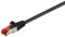 Cable CAT 6 Cable de red LAN para Gigabit Ethernet Cable de conexión blindado S-FTP con conector RJ45, 5 metro, negro