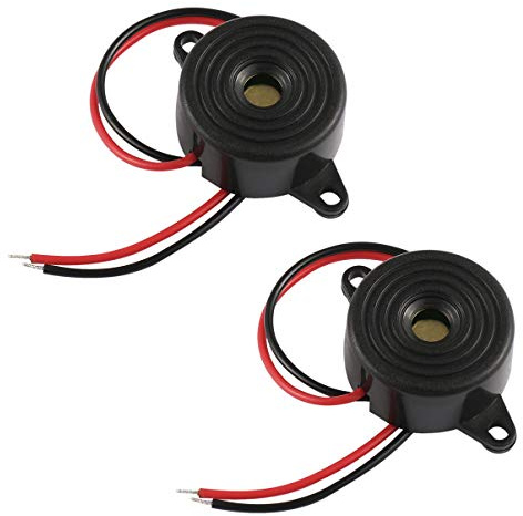 UKCOCO Elektronischer Summer: DC 3-24V Buzzer Alarm Piezo, 85 bis 95 Dezibel Aktiver Piezoelektrischer Summer, Alarmanlage Buzzer