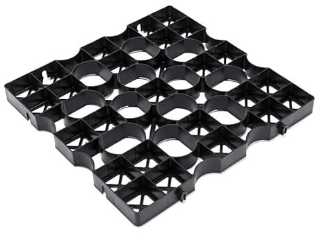 Vivol Rejilla de césped J50 – Plástico – Sistema de ranuras – Negro – 1 m² Nombre del artículo