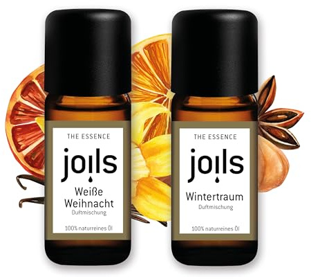 JOILS Weihnachts-Set | 100% naturreines ätherisches Öl 2x10ml - exklusive Duftmischung, für Ihr Zuhause & Büro