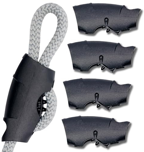 Toldoro Taquet coinceur Super Sharky 4 pièces de 6mm, Accessoires de Fixation de Corde pour voiliers et voiles d'ombrage