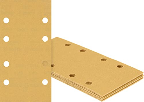 Bosch Professional 10x Carte abrasive Expert C470 con 8 fori (per Legno duro, Vernice su legno, 93x230 mm, Grana 40, accessorio Levigatrice orbitale)