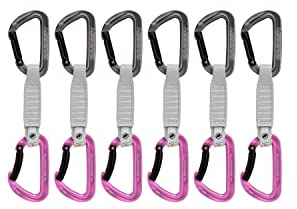 Mammut Workhorse Keylock 12 cm 6-Pack Quickdraws grey/pink Straight Gate/Bent Gate 12cm
