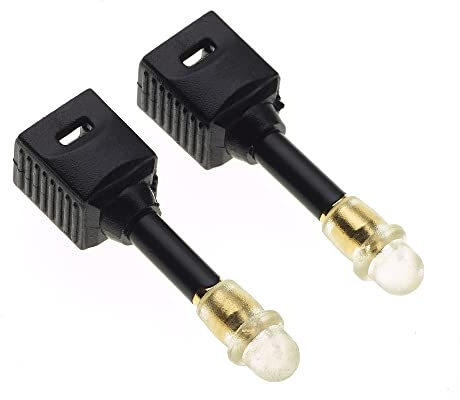 TOSLink - Adattatore jack da 3,5 mm, mini connettore TOSlink, 2 pezzi, con punta dorata, adattatore jack a spina