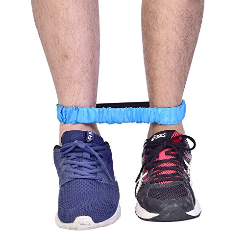SPYMINNPOO 3 Legged Race Bands, 4Pcs Three Legged Ropes Elastic Sport Tie Rope Foot Running Race Game for Children Kids