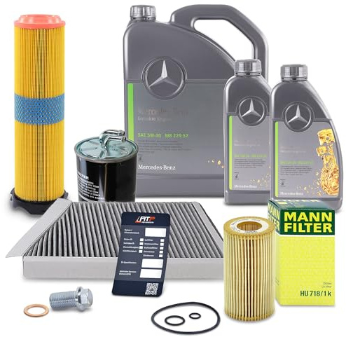 ATEC Germany Inspektionspaket Filterset mit 1x Ölfilter, 1x Luftfilter, 1x | Kompatibel mit: MERCEDES-BENZ E-CLASS, E-CLASS T-Model