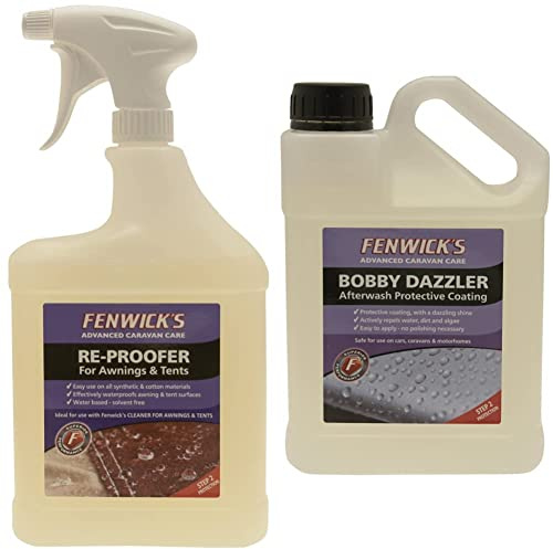 Fenwicks 1813C Awning and Tent Reprooofer, 1 Liter & Bobby Dazzler 1 Litre