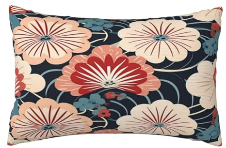 Kissenbezug 40x60 cm 2er Set Herbst Deko Kissen Japanischer Stil, Blume Kissenbezug, Rechteckig Kissenbezüge, Weicher Sofakissen, Kissenhülle Herbst, Zier Kissen Aesthetic, Couch Deko Schlafzimme,J470