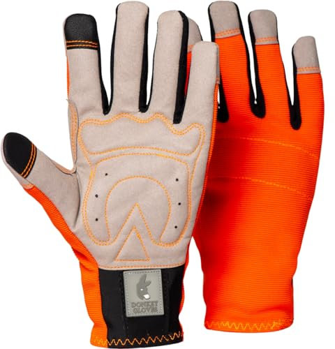 Donkey Gloves Multipurpose Gardening Gloves for Women & Men - Tough but Soft, Fitted Feel, Padded Work Gloves, Touch-tech, Bramble & Nettle Proof, Vegan, Machine Washable (Small 6.5-7)