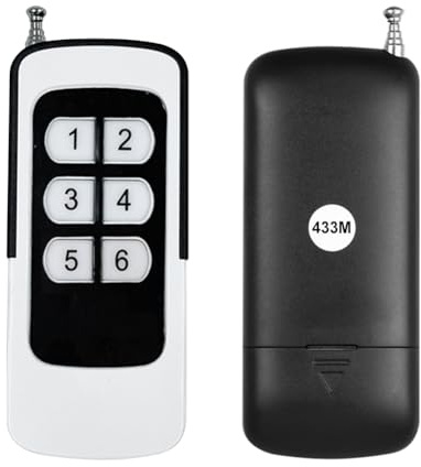 Fiorky Duplicatore telecomando 315 MHz/433 MHz 6/8 pulsanti Apricancello porta garage Sostituzione interruttore clone wireless universale per auto (Nero 433 MHz 6 tasti)