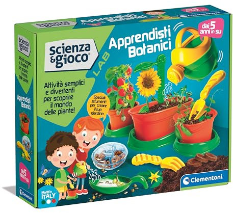 Clementoni Juego Lab-Aprendices Invernadero Niños, Huerto Botánico, Kit Plantas para Cultivar, Laboratorio Científico 6 Años, Experimentos Ciencias, en Italiano, Made in Italy, 19381, Multicolor