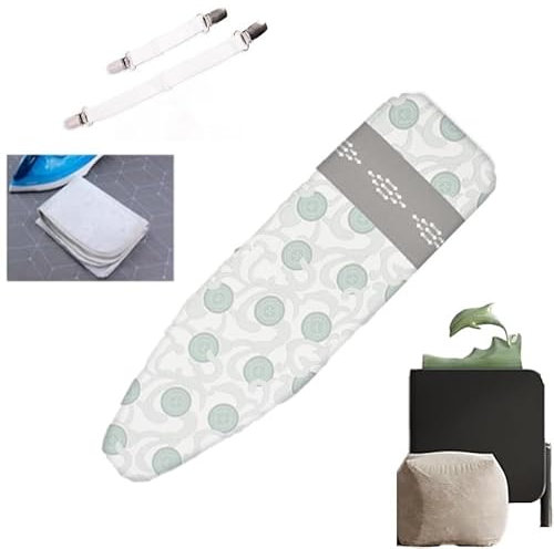 YFQYRB ASSE da Stiro Ricambio Copertina e Imbottitura, 92x33cm, 97x33cm, 110x35cm, 122x38cm Cotone ASSE da Stiro Imbottitura, Isolamento Termico Copri ASSE da Stiro, Lavabile(48x15inch)