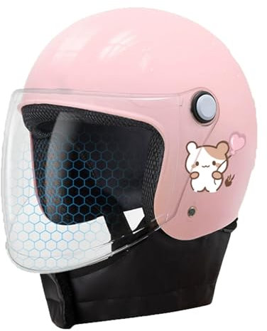 retrò Casco Scodella Portatile Mezzi Caschi Jet, Mezzo Casco da Motociclista Vintage Caschi Caschi Casco A Scodella Scooter Motorino ECE Omologato Mezzo Elmetto da Moto retrò