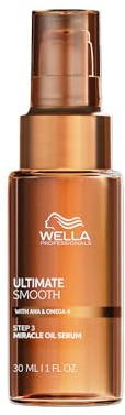Wella Professionals Ultimate Smooth Miracle Oil Serum – hårolja med Squalane och Omega 9 – för torrt, tråkigt och krusigt hår (30 ml)