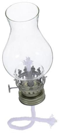 SOLUSTRE Kerosinlampe Zubehör Mit Verstellbarem Metalldocht Robustem Glas-Schirm Vintage Öllampen Brenner Ersatzteil Indoor Öllampe Stabile Beleuchtung Für Retro Petroleumlampe