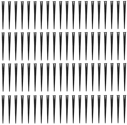 BOXOB 100pcs Drip Irrigation Support Stakes, Ideal for 1/4 Inch Tubing Drip Hold System Parts Supplies for Vegetable Flower Beds Lawn Indoor Outdoor Use