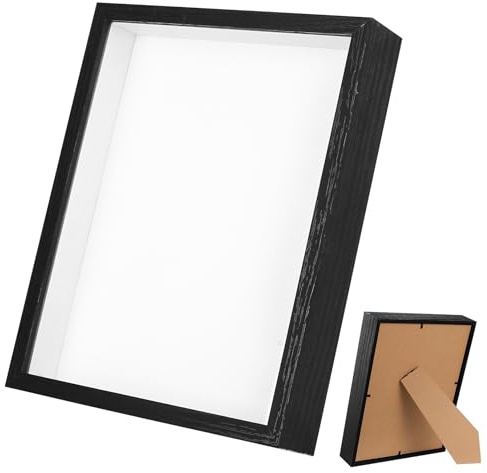 3D Shadow Box Frames for Crafts 3D Deep Box Frames, 8 x 10 Inch Deep Photo Frame Boxes, Hollow Wooden Display Picture Frame for Memory Keepsake Graduation Anniversary Wedding