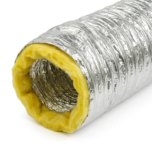 Easy Act Sonoconnect schallisolierter Schlauch Ø 250 mm, Länge 10 m, flexibler, gedämmter Lüftungsschlauch für geräuscharme Klima- und Lüftungssysteme