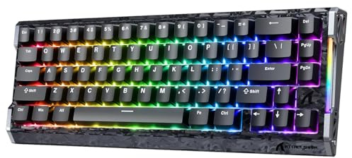 MAMBASNAKE Attack Shark R68 HE Teclado Rapid Trigger Fibra de Carbono, Cableado 8KHz Magnético, Precisión RT 0,005mm, Teclas PBT, Amortiguación Acústica 6 Niveles, Dual Driver, RGB, PC/Mac, Negro