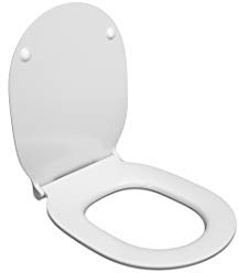 Ideal Standard Abattant WC,Lunette Toilette, Siège WC, Standard pour Toilettes CONNECT AIR Ultra-Fin Blanc Facile à installer Charnières inoxydables E036601, Modèle authentique