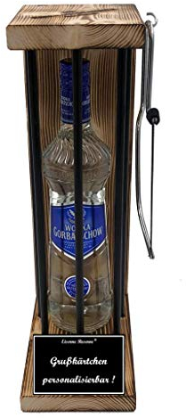 Personalisierte Geschenke für Männer Frauen Geschenkidee mit Namen - Eiserne Reserve Black Edition Wodka (1 x 0.70 l) incl. Notsäge - Papa Mama Geburtstag Hochzeit