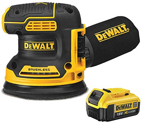 Dewalt DCW210N 18V Brushless 125mm Random Orbital Sander with 1 x 4.0Ah Battery