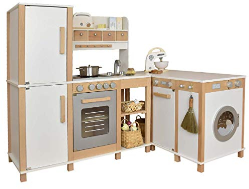 Neu Sun Kinderküche Flexi - Weiss/Spielküche aus Holz mit vielen Kombinationsmöglichkeiten